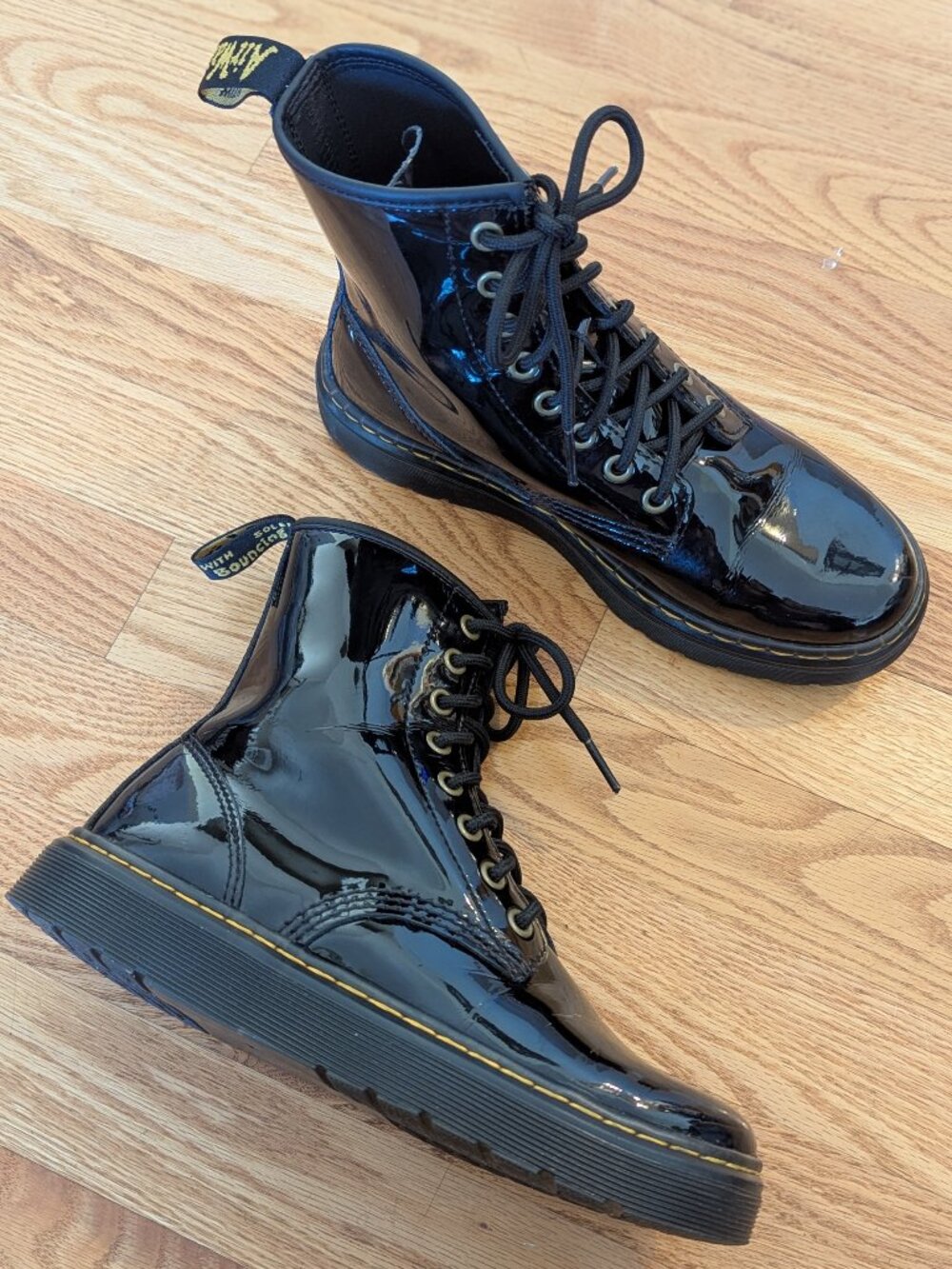 Dr. Martens Zavala Patent Leather Combat Boots